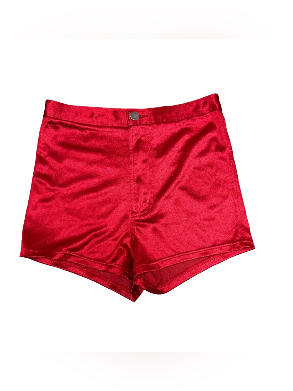 Y2K Forever 21 Shiny Red High Rise Hot Shorts